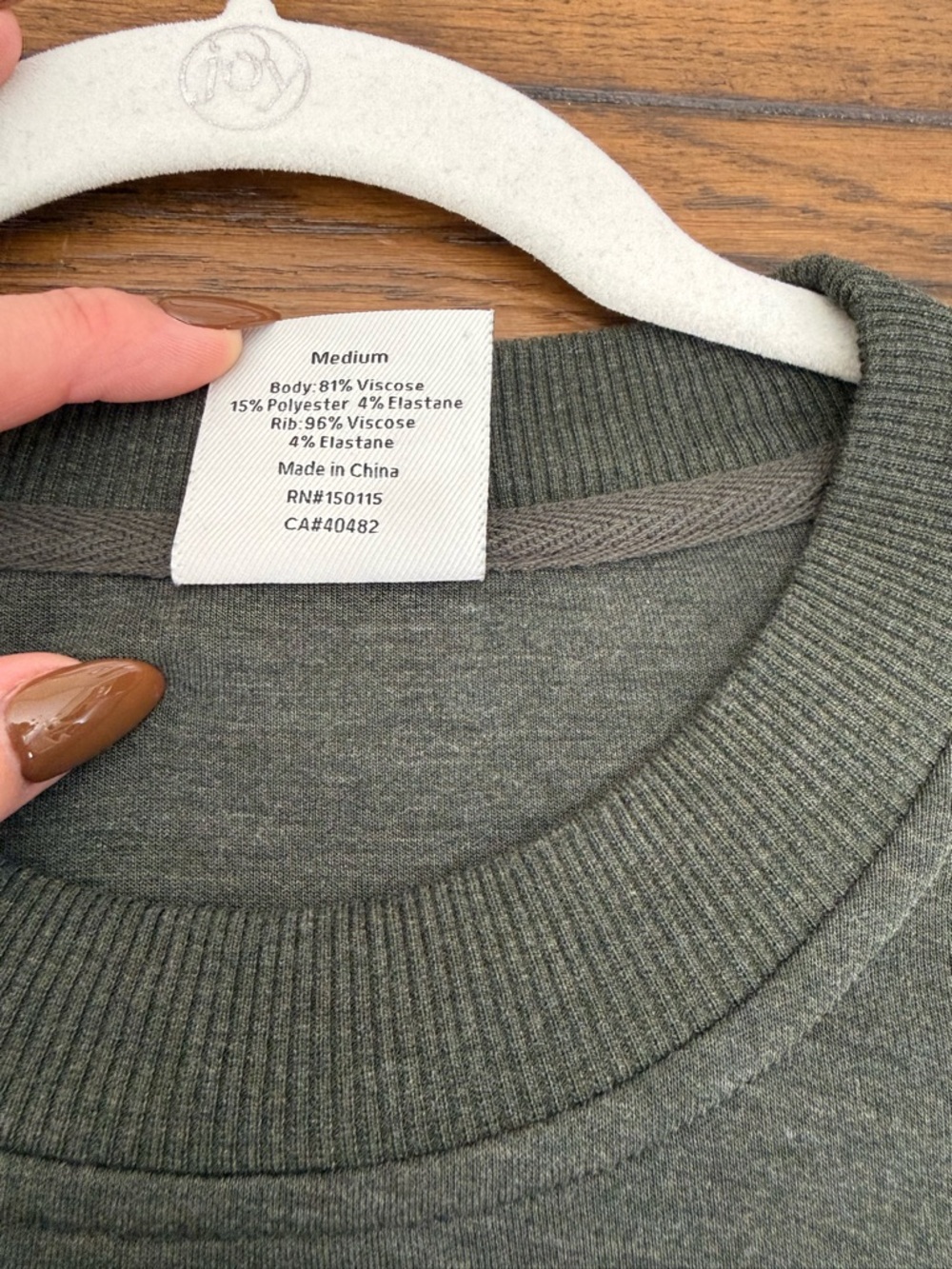 Varley Olive Green Side Zip tunic - Picture 3 of 3